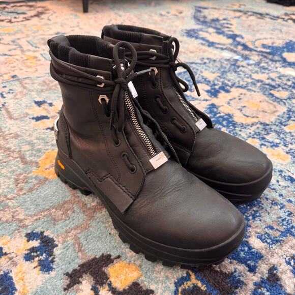 C2h4 Boson Leather Ankle Zipper Boots Black Sz 9.5 / 43 main image 9
